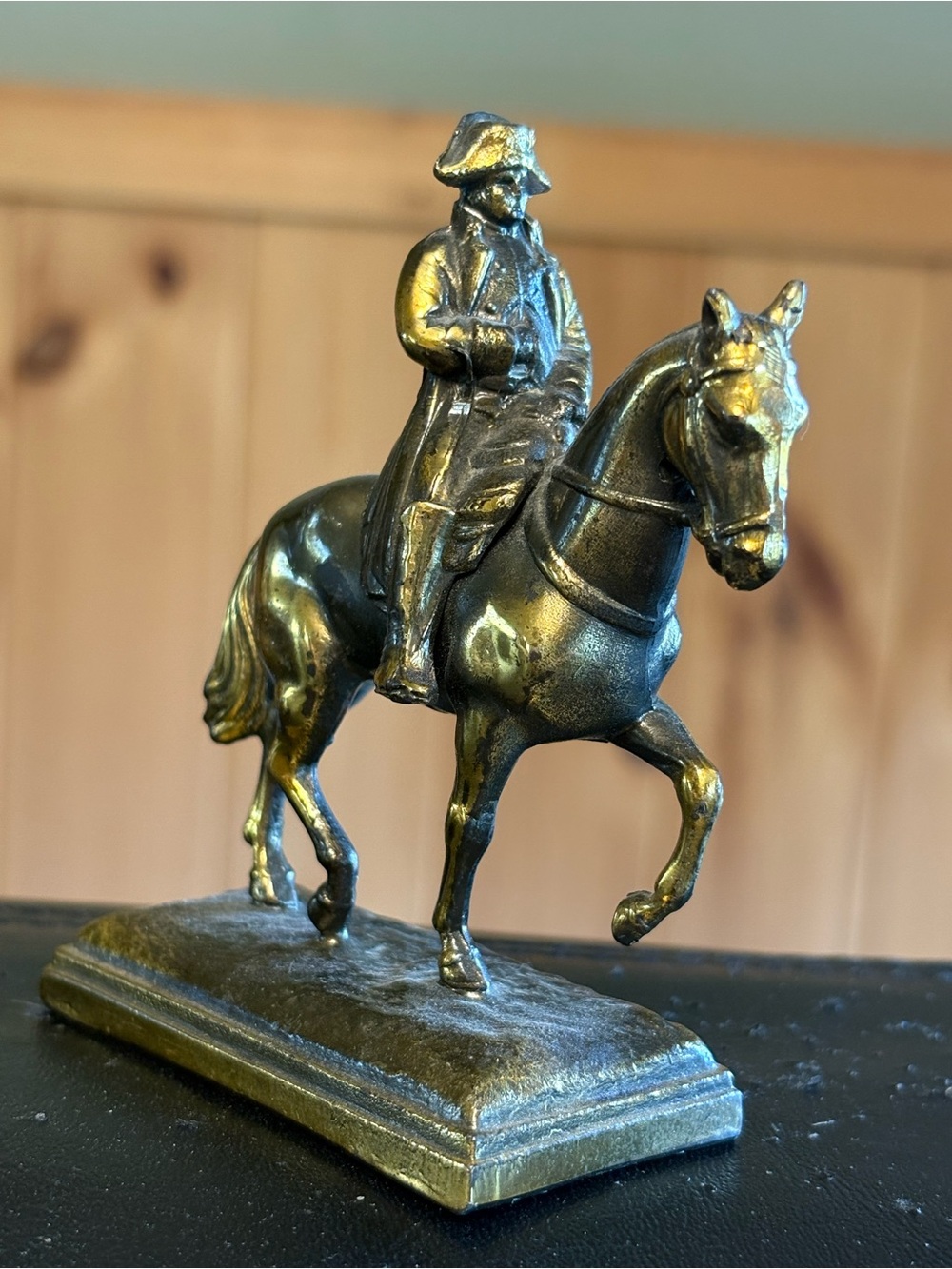 Vintage Brass Napoleon Bonaparte on Horseback Figurine 4” Equestrian Statue
